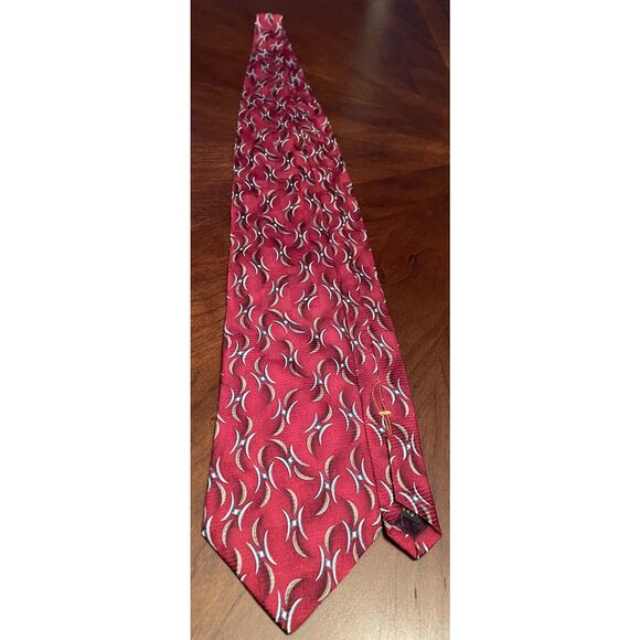 Xmi For Nordstrom Red Hand Made 100% Silk Men’s Neck Tie Made In Usa - Picture 3 of 9